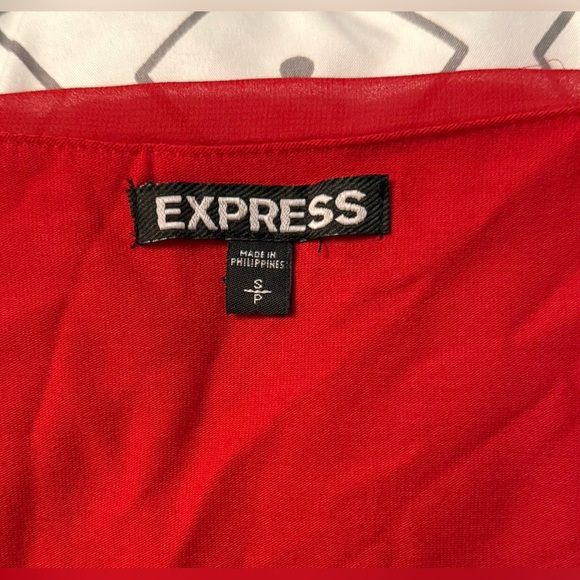 Express Red Ruched Dress - Picture 2 of 3